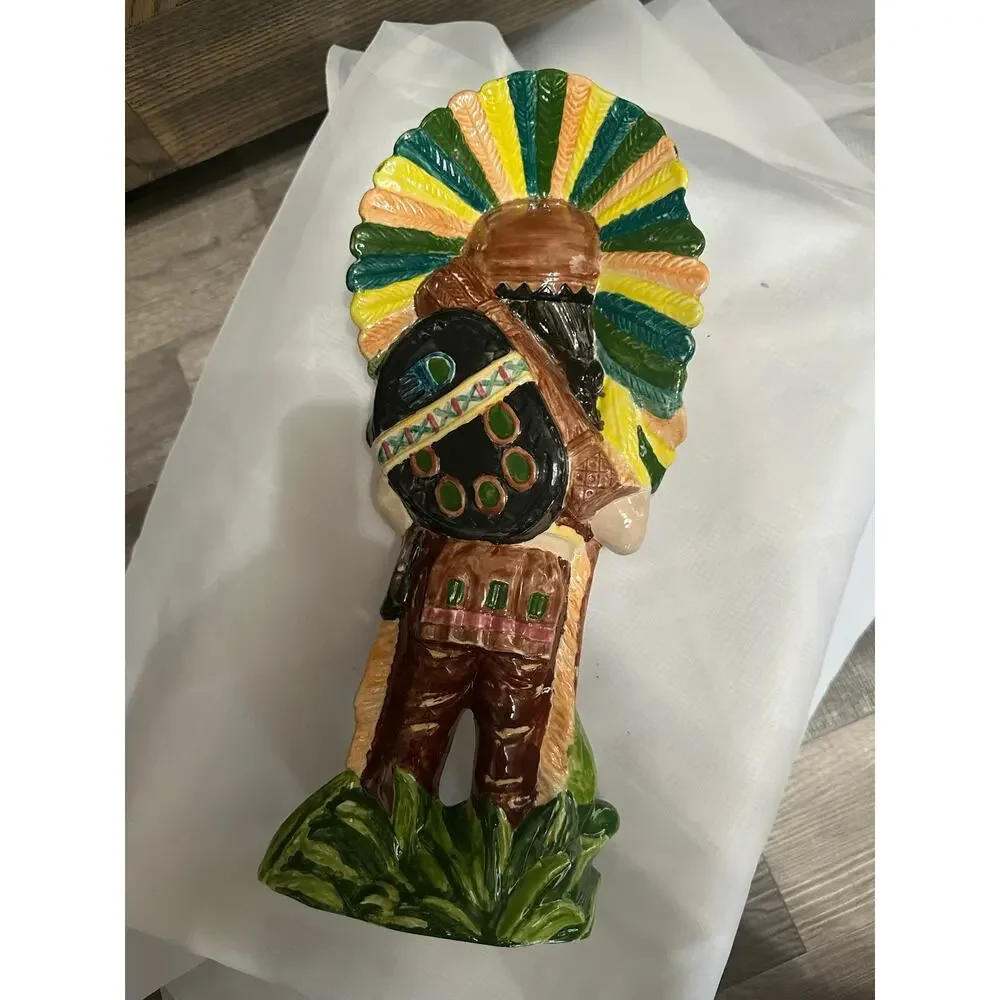 Hand painted Native American Statue
